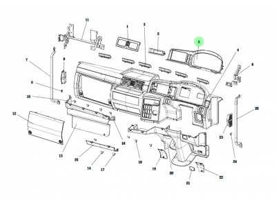 DZ15221162040 组合仪表罩 XQ046913,Combo Meter Cover RHD,济南向前汽车配件有限公司
