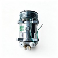 重汽豪沃WD615發(fā)動(dòng)機(jī) 空調(diào)制冷壓縮機(jī)WG1500139001 6pk多槽上出口