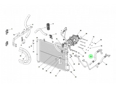 DZ15221840874 蒸发器-压缩机管路I XQ046997,Evaporator-Compressor Pipeline I,济南向前汽车配件有限公司