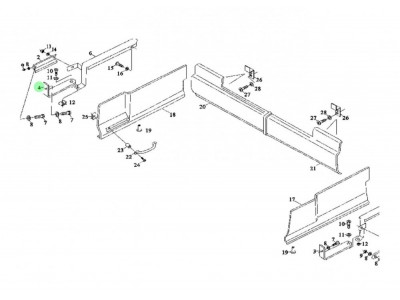 81.62930.0048 U形右支架 XQ047487,U-shaped right support,济南向前汽车配件有限公司