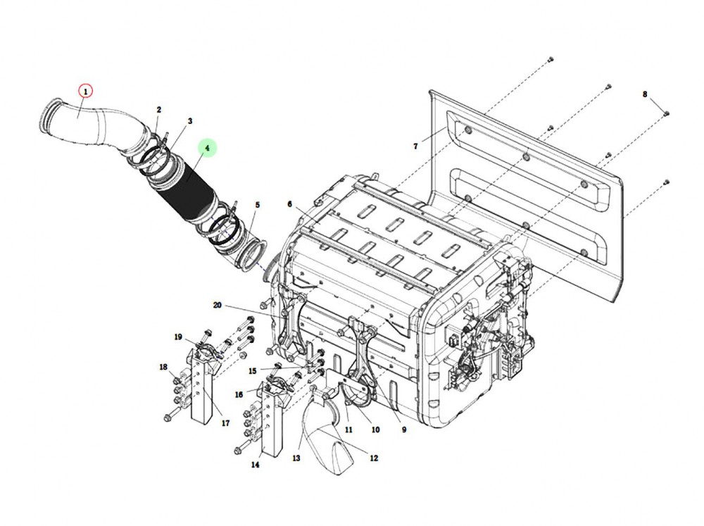 DZ9L149543024  保温型挠性软管 XQ047499,Thermal insulation type flexible hose,济南向前汽车配件有限公司