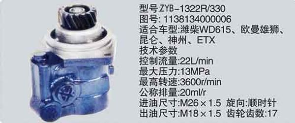 1138134000006,转向助力泵，转向助力液压泵，转向助力叶片泵,济南浩强助力泵发展有限公司