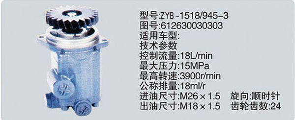 612630030303,转向助力泵，转向助力液压泵，转向助力叶片泵,济南浩强助力泵发展有限公司