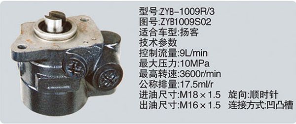 ZYB1009S02,转向助力泵，转向助力液压泵，转向助力叶片泵,济南浩强助力泵发展有限公司