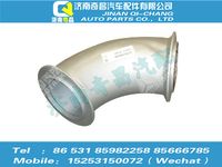 az9525540005,豪瀚配件 豪瀚排气管第一节（MAN车架6*4、4*2）WG9525540005,济南奇昌汽车配件有限公司