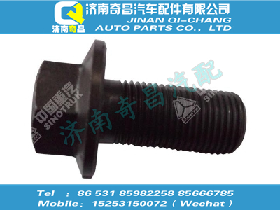 az9970320082,HOWO配件 HOWO六角法兰面承面带齿螺栓,济南奇昌汽车配件有限公司