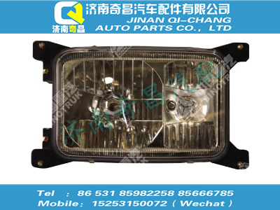 wg9725720105,豪沃配件 豪沃四灯制前照灯(左)(平灯罩),济南奇昌汽车配件有限公司