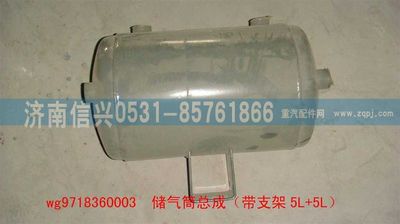 WG9718360003,WG9718360003储气筒总成（带支架5L+5L）,济南信兴汽车配件贸易有限公司