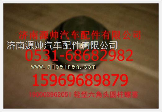 重汽豪沃轻型六角头园柱螺塞190003962051/190003962051