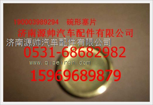190003989294,重汽豪沃碗形塞片190003989294,济南源帅汽车配件有限公司
