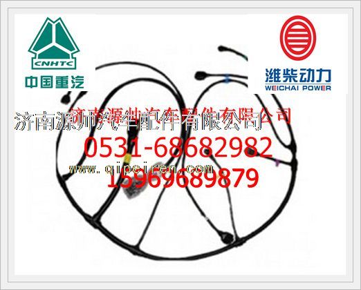 612600090374,潍柴WP10发动机喷油器线束总成612600090374,济南源帅汽车配件有限公司