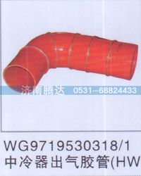 WG9719530318,WG9719530318-1中冷器出气胶管HW,济南锦阳汽配有限公司（原腾达）