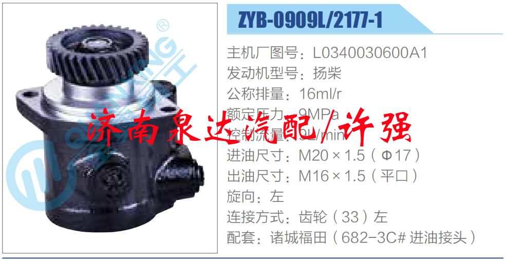 轉(zhuǎn)向液壓油泵總成/轉(zhuǎn)向泵總成/助力泵總成/L0340030600A1
