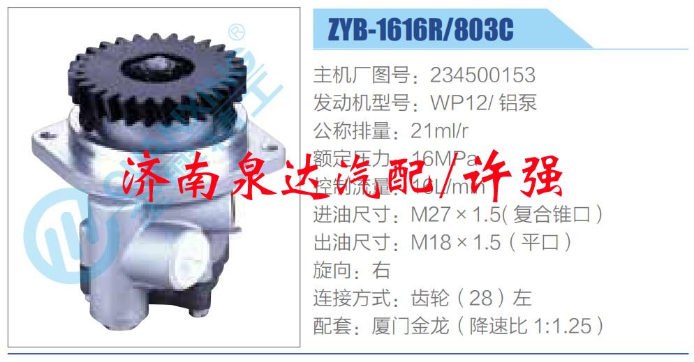 轉向液壓油泵總成/轉向泵總成/助力泵總成/234500153