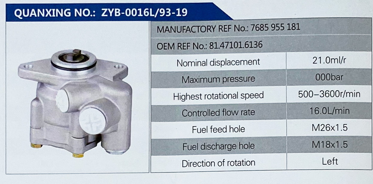转向助力叶片泵，转向泵