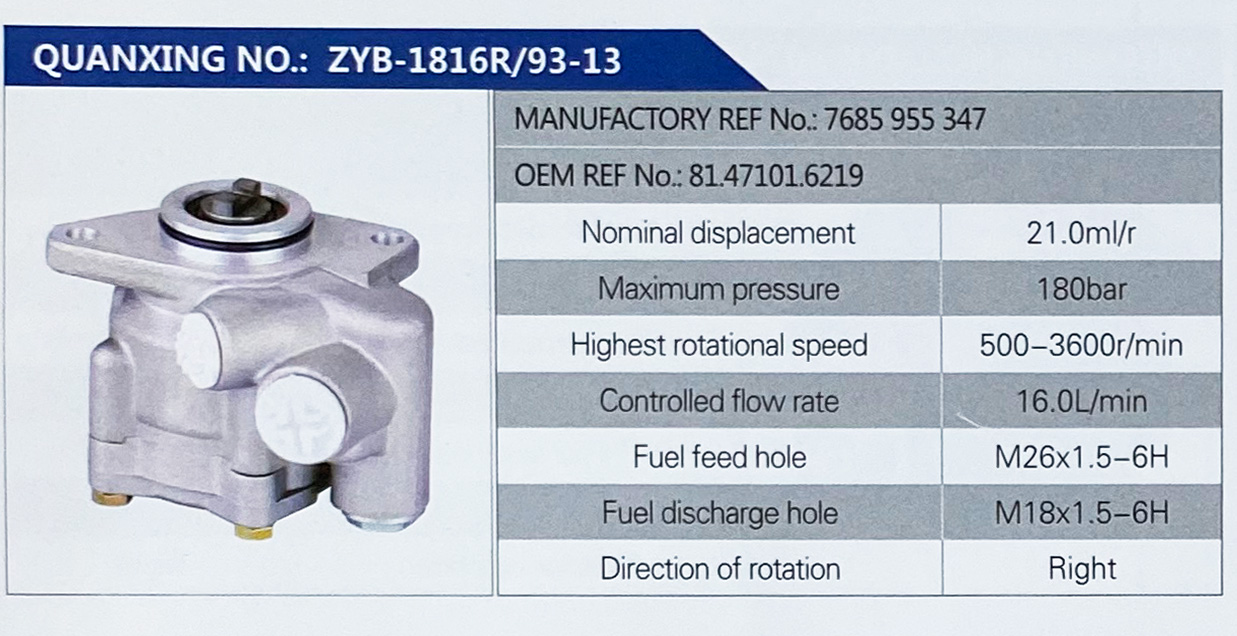 转向助力叶片泵，转向泵