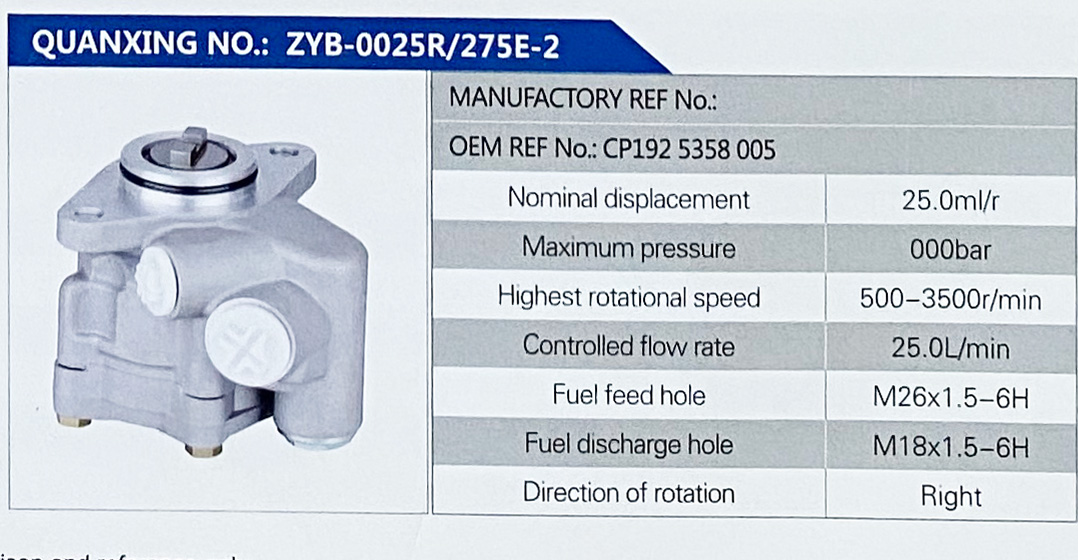 转向助力叶片泵，转向泵/CP1925358005