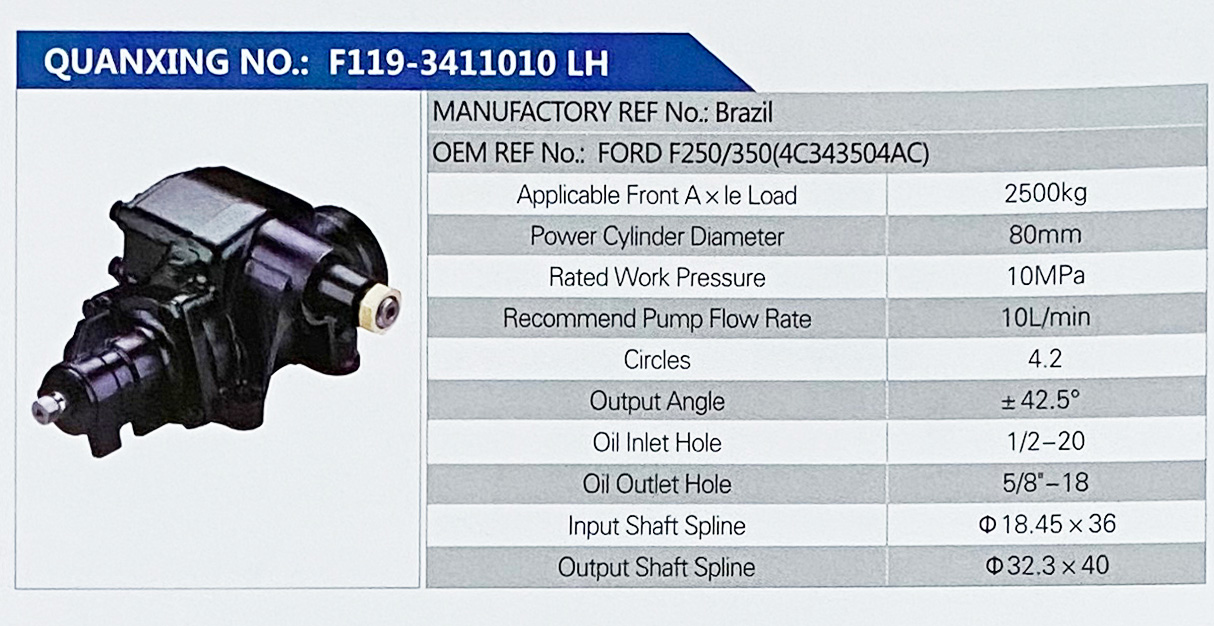 動力轉(zhuǎn)向器，方向機/FOFD F350