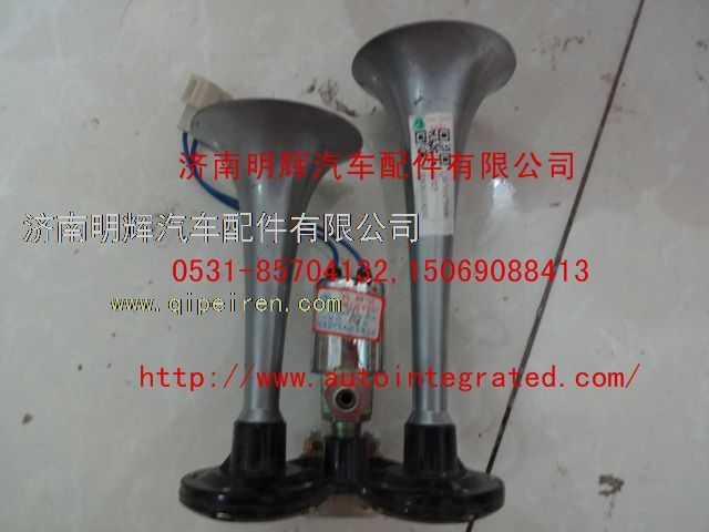 LG9700270100,重汽豪沃轻卡配件双音气喇叭总成（电磁阀支架）,济南明辉汽车配件有限公司