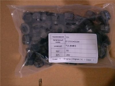 61200040034   汽缸盖螺母