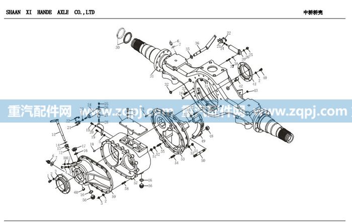 shaanxi hande axle